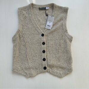 Women's Beige Sweater Vest